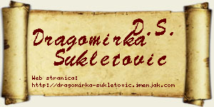 Dragomirka Šukletović vizit kartica